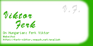 viktor ferk business card